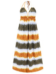 Tie-Dye Halter Neck Sleeveless Dress