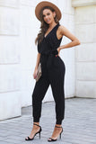 Tied Surplice Neck Sleeveless Jumpsuit