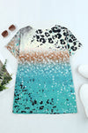 Tie-Dye Leopard Short Sleeve Tee