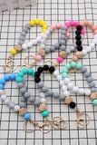 Assorted 2-Pack Multicolored Beaded Wristlet Keychain