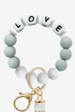 LOVE Beaded Keychain with Tassel