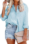 Button Down Chic Leopard Side Slit High-Low Shirt
