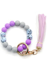 Assorted 2-Pack Multicolored Beaded Tassel Keychain