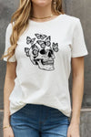 Simply Love Butterfly Skull Graphic Cotton Tee