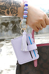Beaded Tassel Keychain With Wallet