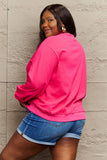 Simply Love Full Size KINDA LAZY Round Neck Sweatshirt