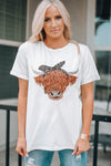 Chic Cow Graphic Round Neck T-Shirt