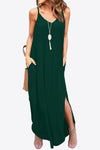Split Spaghetti Strap Maxi Dress with Pockets