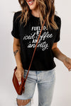 Fueled By Iced Coffee And Anxiety Graphic Tee