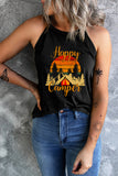 Happy Camper Graphic Grecian Neck Tank