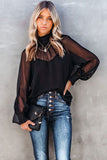 Mesh Long Sleeves Top