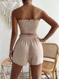 Sweetheart Neck Tube Top and Shorts Set