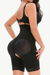 Lace Detail Zip-Up Under-Bust Shaping Bodysuit