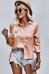 Button Down Chic Leopard Side Slit High-Low Shirt