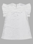 Lace Detail Eyelet Cap Sleeve Blouse