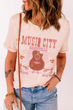 Nashville Music City Cuffed Short Sleeve T-shirt