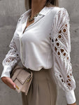 Elegant Long Lantern Sleeve Shirt