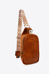 Sling Bag Adjustable Strap PU Leather