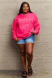 Simply Love Full Size KINDA LAZY Round Neck Sweatshirt
