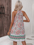 Bohemian Grecian Sleeveless Mini Dress