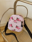 Butterfly Print Polyester Shoulder Bag