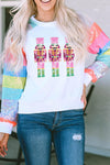 Nutcracker Sequin Long Sleeve Sweatshirt