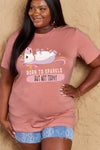 Simply Love Full Size BORN TO SPARKLE BUT NOT TODAY Graphic Cotton Tee