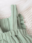 Baby Girl Textured Ruffled Bodysuit