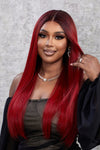 13*2" Lace Front Wigs Synthetic Straight 26" 150% Density