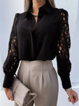 Elegant Long Lantern Sleeve Shirt