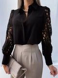 Elegant Long Lantern Sleeve Shirt