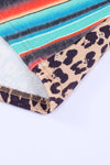 Rainbow Stripe Leopard Patch Pocket Tank Top