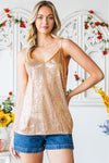 Sequin V-Neck Cami