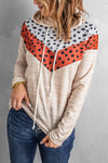 Printed Chevron Raglan Sleeve Hoodie