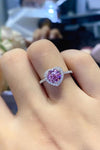 Lifelong Journey 1 Carat Moissanite Pink Heart Ring