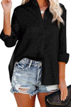 Button Down Chic Leopard Side Slit High-Low Shirt