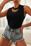 Cutout Sleeveless Top