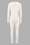 Zip Up Long Sleeve Jumpsuit