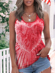 Tie-Dye Scoop Neck Wide Strap Tank