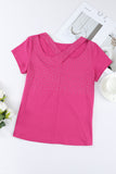 Rhinestone Crisscross Short Sleeve Top