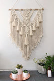 Boho Vibe Macrame Fringe Wall Hanging Decor