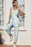 Tie-Dye Scoop Neck Sleeveless Jumpsuit