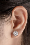 Moissanite Flower 925 Sterling Silver Earrings