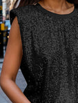 Sequin Round Neck Tank