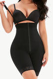 Lace Detail Zip-Up Under-Bust Shaping Bodysuit