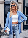 Open Front Puff Sleeve Cardigan