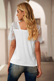 Side Lace V Neck T-Shirt