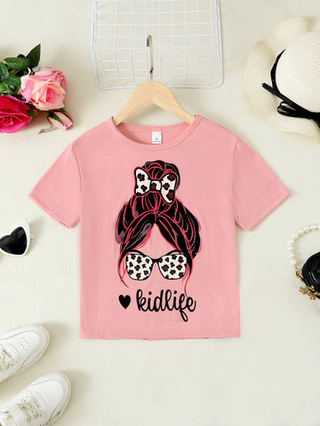 Chic Kid Life Graphic Round Neck Short Sleeve Tee