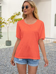 Round Neck Short Sleeve Top