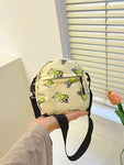 Butterfly Print Polyester Shoulder Bag